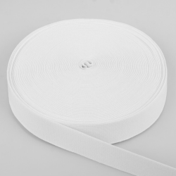 Киперная лента, белая 25мм/50м